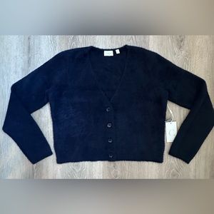 Cyrus|Blue Eclipse SUPERSOFT Fuzzy Cardigan|NWT|SZ‎ L